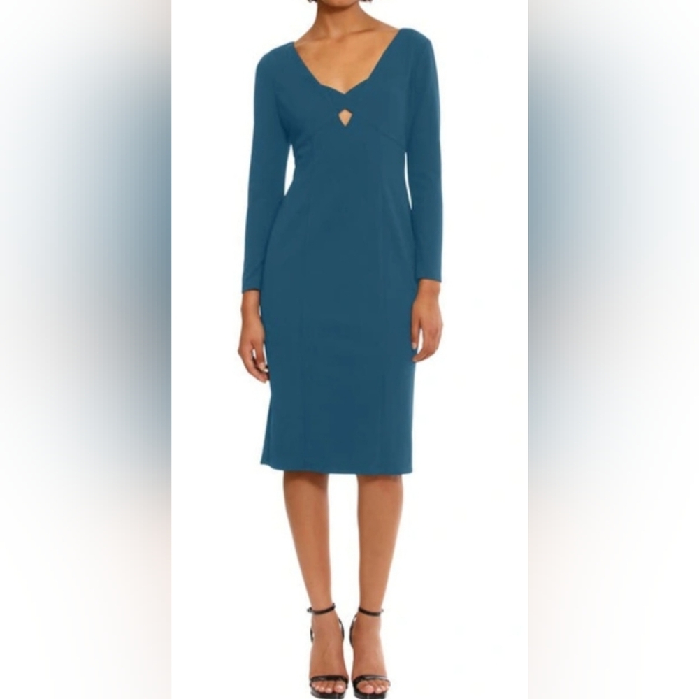 Donna Morgan Deep Lagoon Dress Brand New